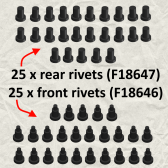 Remington 870 - ejector rivets, set of 50